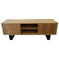MAYZI ELM VENEER TELEVISION UNIT/ETU/TELEVISION STAND NATURAL/BLACK LEGS - MyChocolateWood