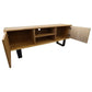 MAYZI ELM VENEER TELEVISION UNIT/ETU/TELEVISION STAND NATURAL/BLACK LEGS - MyChocolateWood