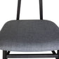 MEDRANO OAK DINING CHAIR FABRIC SEAT SANDBLASTED BLACK 49X50.6X80CM - MyChocolateWood