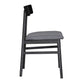 MEDRANO OAK DINING CHAIR FABRIC SEAT SANDBLASTED BLACK 49X50.6X80CM - MyChocolateWood