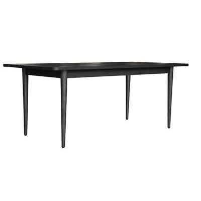 MEDRANO OAK DINING TABLE SANDBLASTED BLACK 180CM - MyChocolateWood