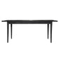 MEDRANO OAK DINING TABLE SANDBLASTED BLACK 180CM - MyChocolateWood