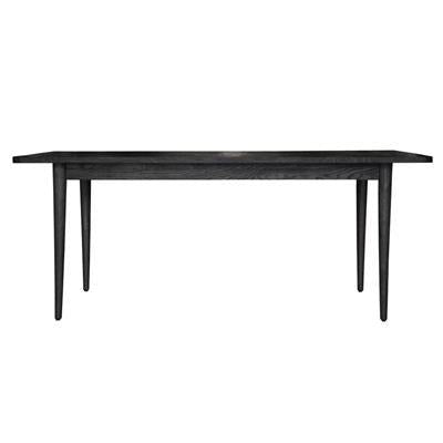 MEDRANO OAK DINING TABLE SANDBLASTED BLACK 180CM