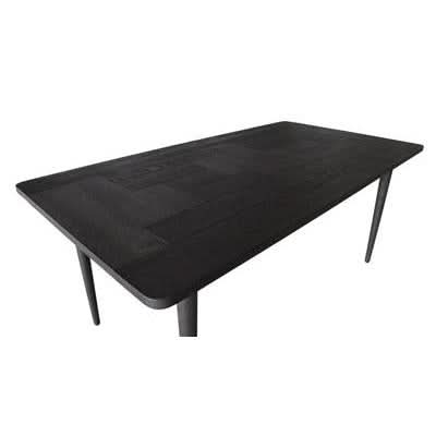 MEDRANO OAK DINING TABLE SANDBLASTED BLACK 180CM - MyChocolateWood