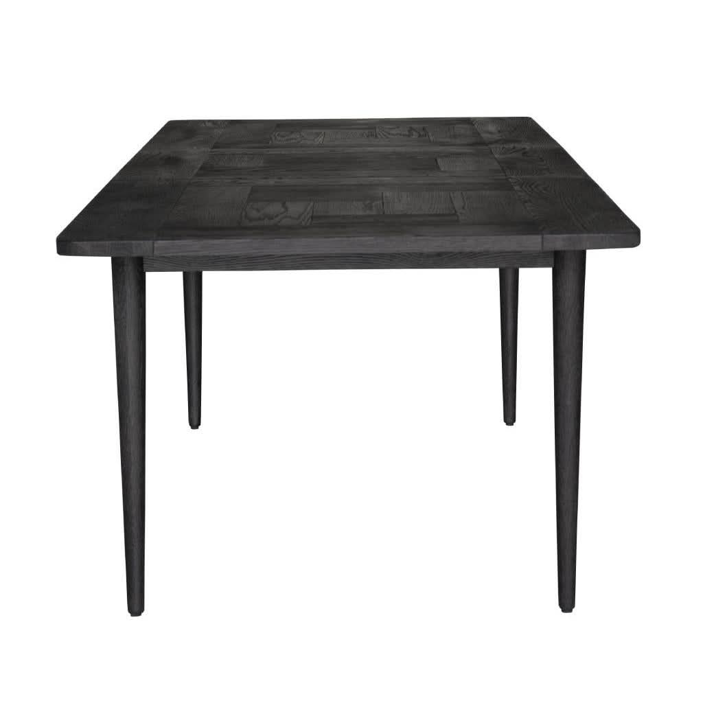 MEDRANO OAK  SANDBLASTED BLACK EXTENSION DINING TABLE 170/230CM - MyChocolateWood