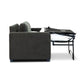 MELINDA FABRIC PULLOUT SOFA BED WITH MEMORY FOAM QUEEN MATTRESS IN CHARCOAL - MyChocolateWood