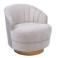 MELISSA FABRIC SWIVEL ARMCHAIR IN PEARL - MyChocolateWood