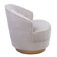 MELISSA FABRIC SWIVEL ARMCHAIR IN PEARL - MyChocolateWood