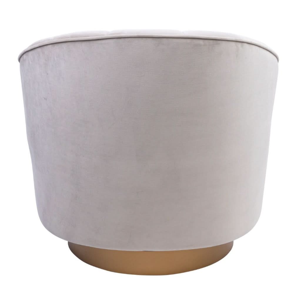 MELISSA FABRIC SWIVEL ARMCHAIR IN PEARL - MyChocolateWood