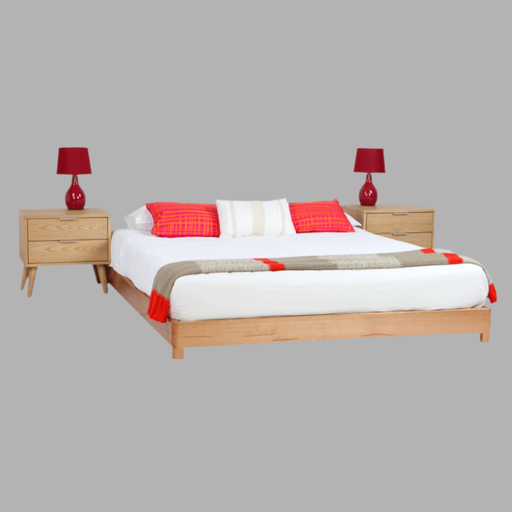 MELODY SOLID PINE SUPER KING ROUNDED CORNERS BED MADE TO ORDER - MyChocolateWood