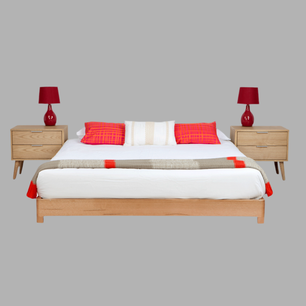 MELODY SOLID PINE SUPER KING ROUNDED CORNERS BED MADE TO ORDER - MyChocolateWood