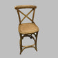 MELROSE CROSS BACK BAR STOOL WITH RATTAN SEAT IN NATURAL - 65CM SEAT HEIGHT - MyChocolateWood