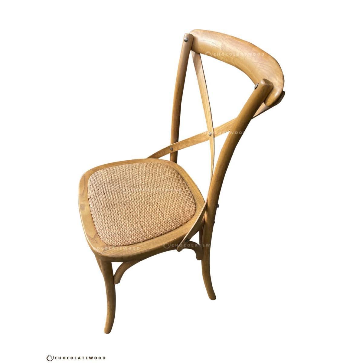 MELROSE DINING CHAIR IN ELM WOOD WITH A NATURAL FINISH - MyChocolateWood