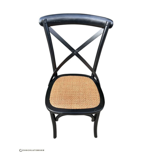 MELROSE DINING CHAIR IN ELM WOOD WITH A SOLID BLACK FINISH - MyChocolateWood