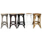 MELROSE OAK BAR STOOL IN BLACK 65CM HIGH - MyChocolateWood
