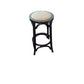 MELROSE OAK BAR STOOL IN BLACK 65CM HIGH - MyChocolateWood