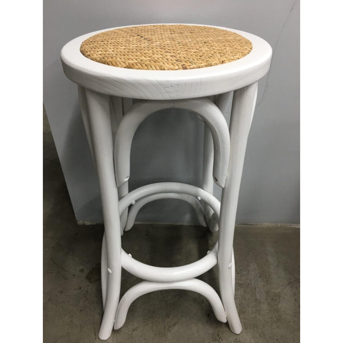 MELROSE OAK BAR STOOL IN WHITE 65CM HIGH - MyChocolateWood