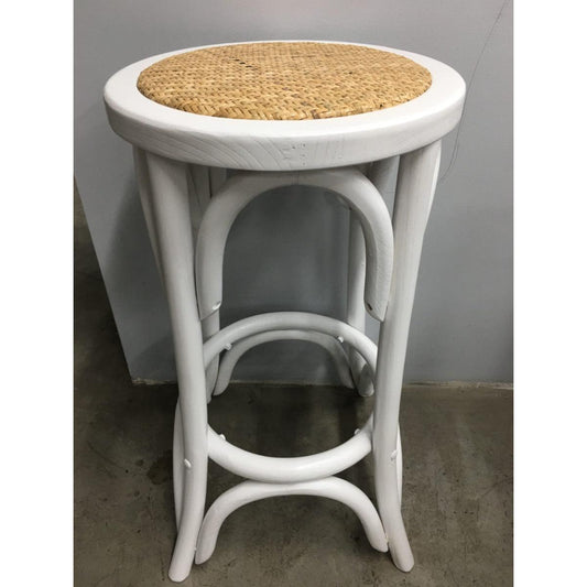 MELROSE OAK BAR STOOL IN WHITE 65CM HIGH - MyChocolateWood