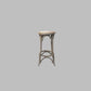 MELROSE SOLID OAK BAR STOOL IN GREY 65CM HIGH - MyChocolateWood