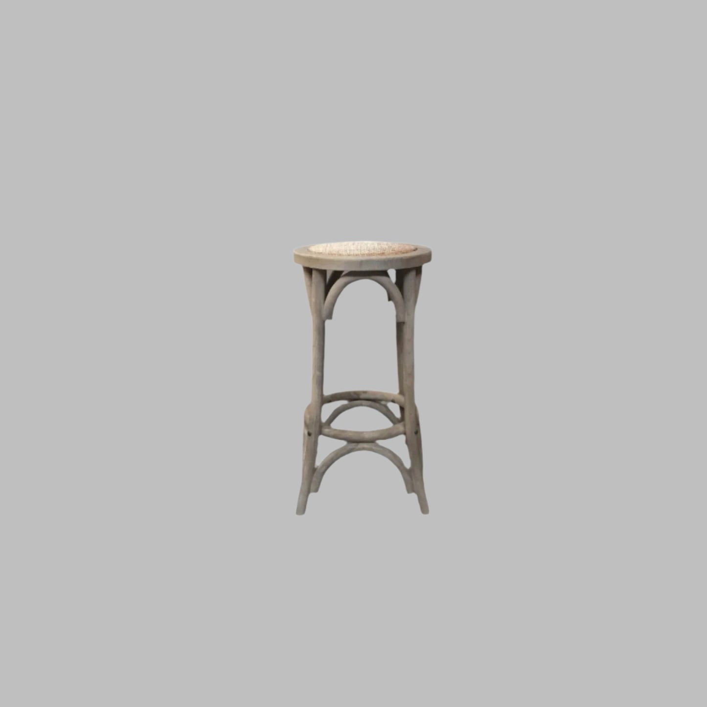 MELROSE SOLID OAK BAR STOOL IN GREY 65CM HIGH - MyChocolateWood