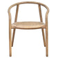MERSEY SOLID OAK DINING CHAIR W/RATTAN SEAT NATURAL - MyChocolateWood