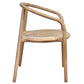 MERSEY SOLID OAK DINING CHAIR W/RATTAN SEAT NATURAL - MyChocolateWood