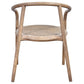 MERSEY SOLID OAK DINING CHAIR W/RATTAN SEAT NATURAL - MyChocolateWood