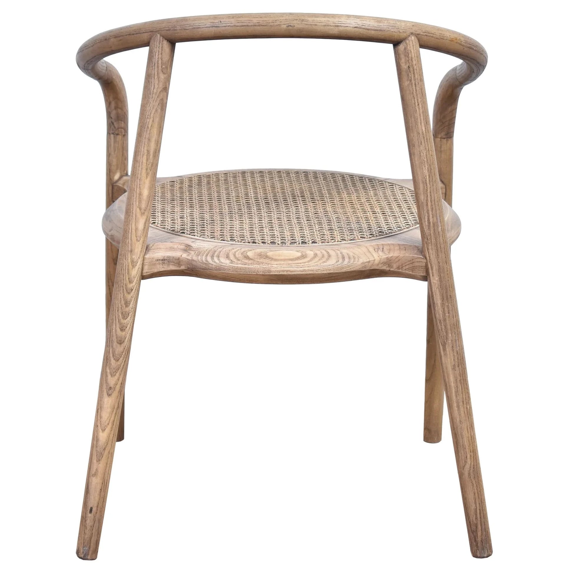 MERSEY SOLID OAK DINING CHAIR W/RATTAN SEAT NATURAL - MyChocolateWood