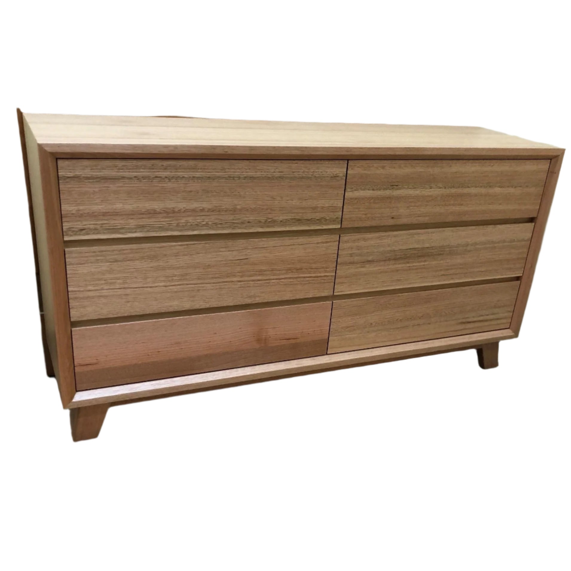 MIRANDA 6 DRAWER DRESSER/ 6 DRAWER CHEST OF DRAWERS IN TASSIE OAK CLEAR LACQUER MADE TO ORDER IN AUSTRALIA - MyChocolateWood