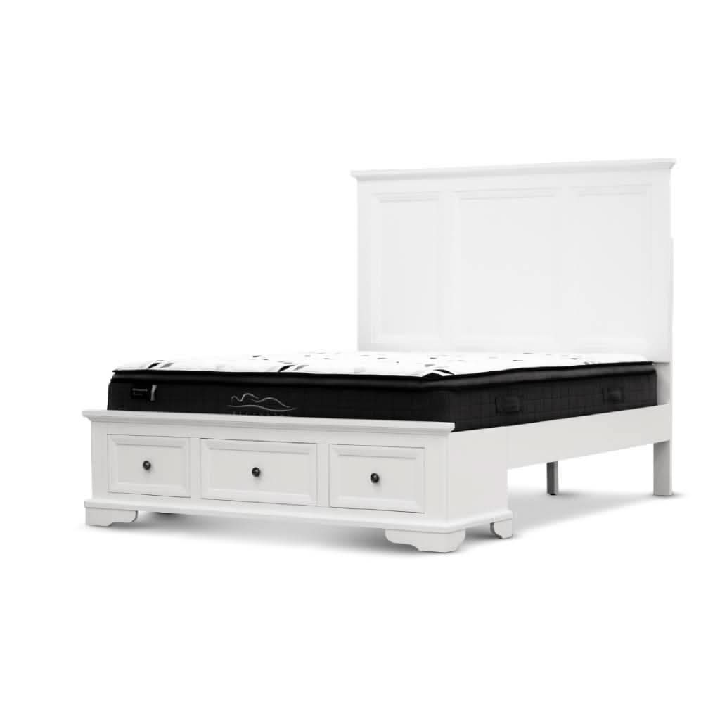 MIRIBELLE QUEEN SIZE BED SOLID ACACIA WOOD WITH 3 DRAWERS - MyChocolateWood