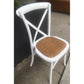 MOFTAK STACKABLE FRENCH PROVINCIAL CROSSBACK DINING CHAIR WHITE BIRCH/RATTAN - MyChocolateWood