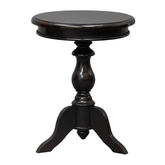 MOLA SOLID MAHOGANY ROUND SIDE/WINE TABLE CHOCOLATE - MyChocolateWood