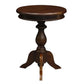 MOLA SOLID MAHOGANY ROUND SIDE/WINE TABLE MAHOGANY - MyChocolateWood