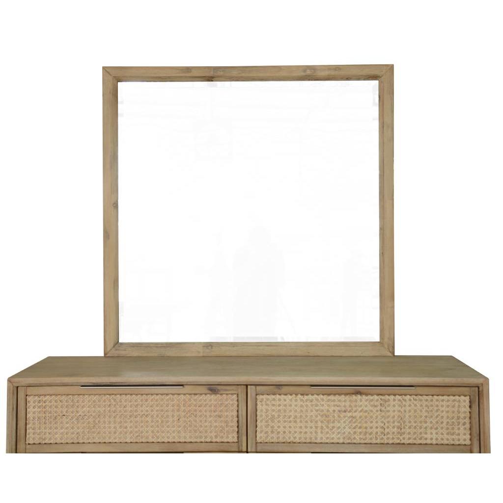 MOLLET SOLID ACACIA TIMBER MIRROR BRUSHED SMOKE - MyChocolateWood