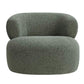 MONA BOUCLE TEXTURED FABRIC CHAIR IN MOSS - MyChocolateWood