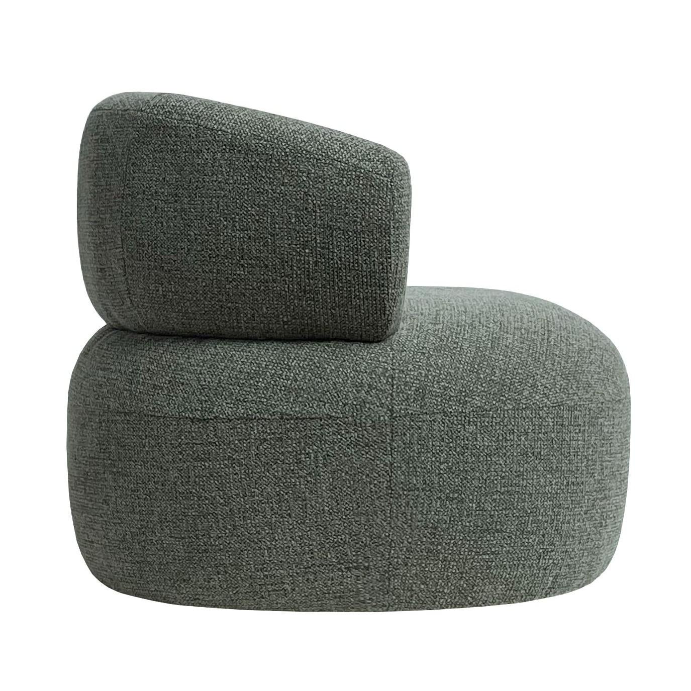 MONA BOUCLE TEXTURED FABRIC CHAIR IN MOSS - MyChocolateWood