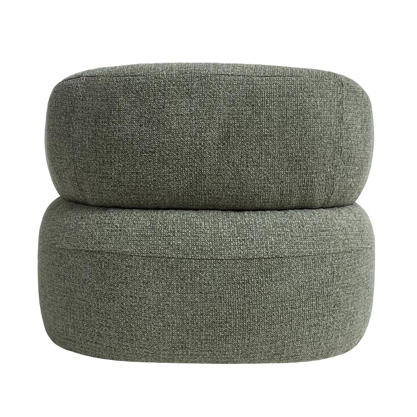 MONA BOUCLE TEXTURED FABRIC CHAIR IN MOSS - MyChocolateWood