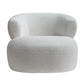 MONA BOUCLE TEXTURED FABRIC CHAIR IN SNOW - MyChocolateWood
