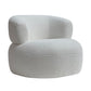 MONA BOUCLE TEXTURED FABRIC CHAIR IN SNOW - MyChocolateWood