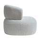 MONA BOUCLE TEXTURED FABRIC CHAIR IN SNOW - MyChocolateWood