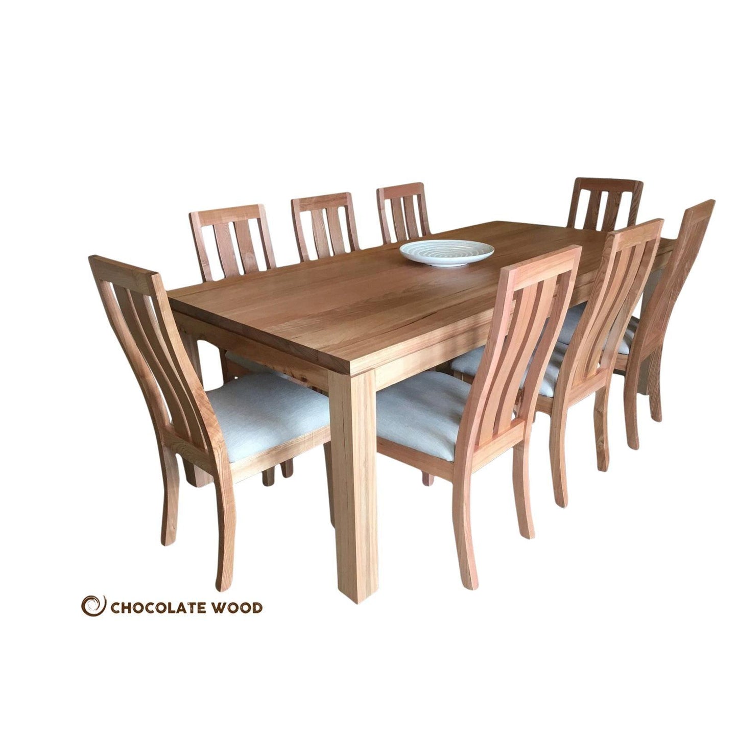 MOONEY AUSTRALIAN TASSIE OAK 9 PIECE DINING SET MADE TO ORDER - MyChocolateWood