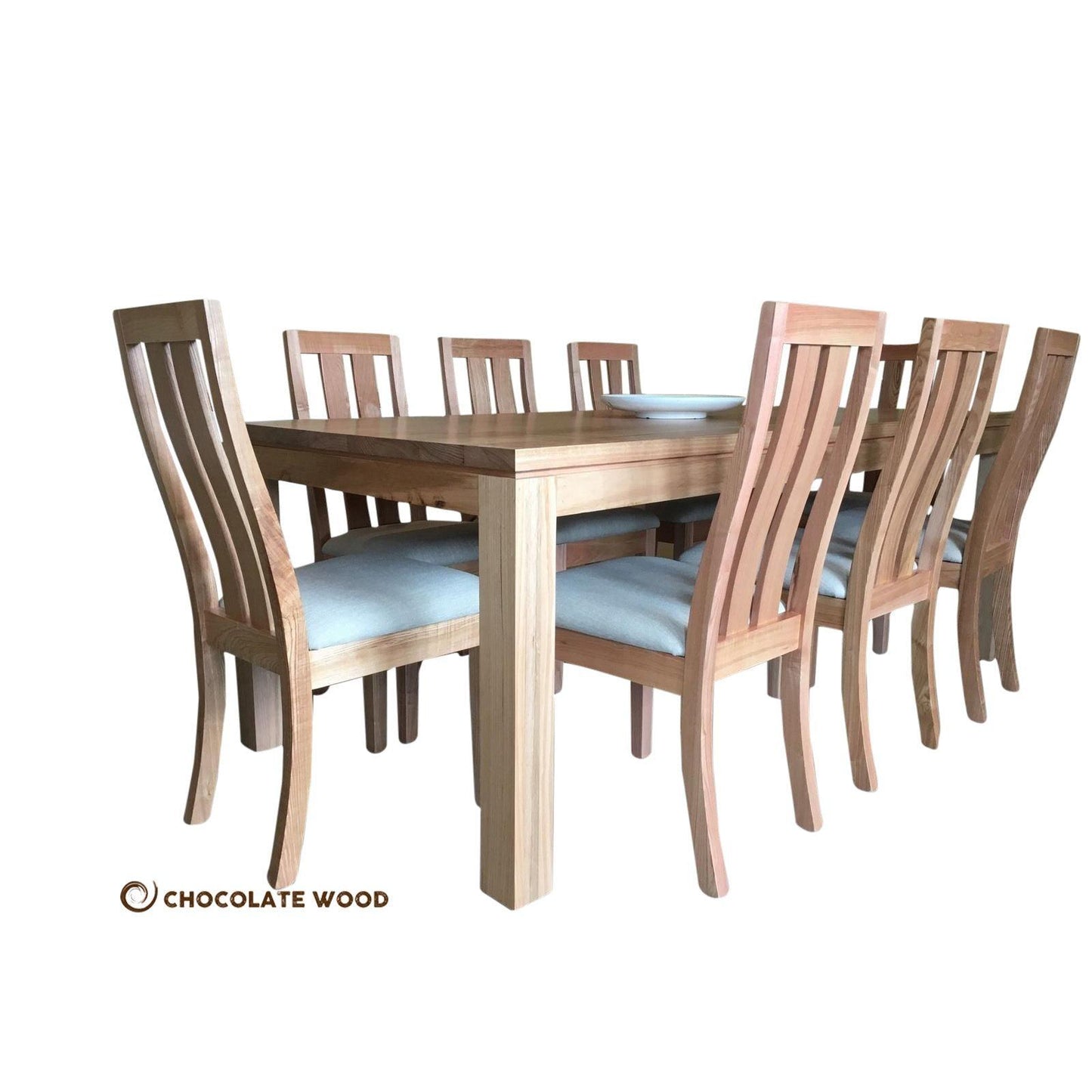 MOONEY AUSTRALIAN TASSIE OAK 9 PIECE DINING SET MADE TO ORDER - MyChocolateWood