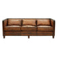 MORANG AGED LEATHER 3 SEATER SOFA IN TOFFEE FINISH - MyChocolateWood
