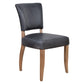 MORANG ESPRESSO TOP GRAIN DISTRESSED COWHIDE LEATHER DINING CHAIR BRIAR SMOKE LEGS - MyChocolateWood