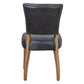 MORANG ESPRESSO TOP GRAIN DISTRESSED COWHIDE LEATHER DINING CHAIR BRIAR SMOKE LEGS - MyChocolateWood