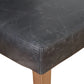 MORANG ESPRESSO TOP GRAIN DISTRESSED COWHIDE LEATHER DINING CHAIR BRIAR SMOKE LEGS - MyChocolateWood