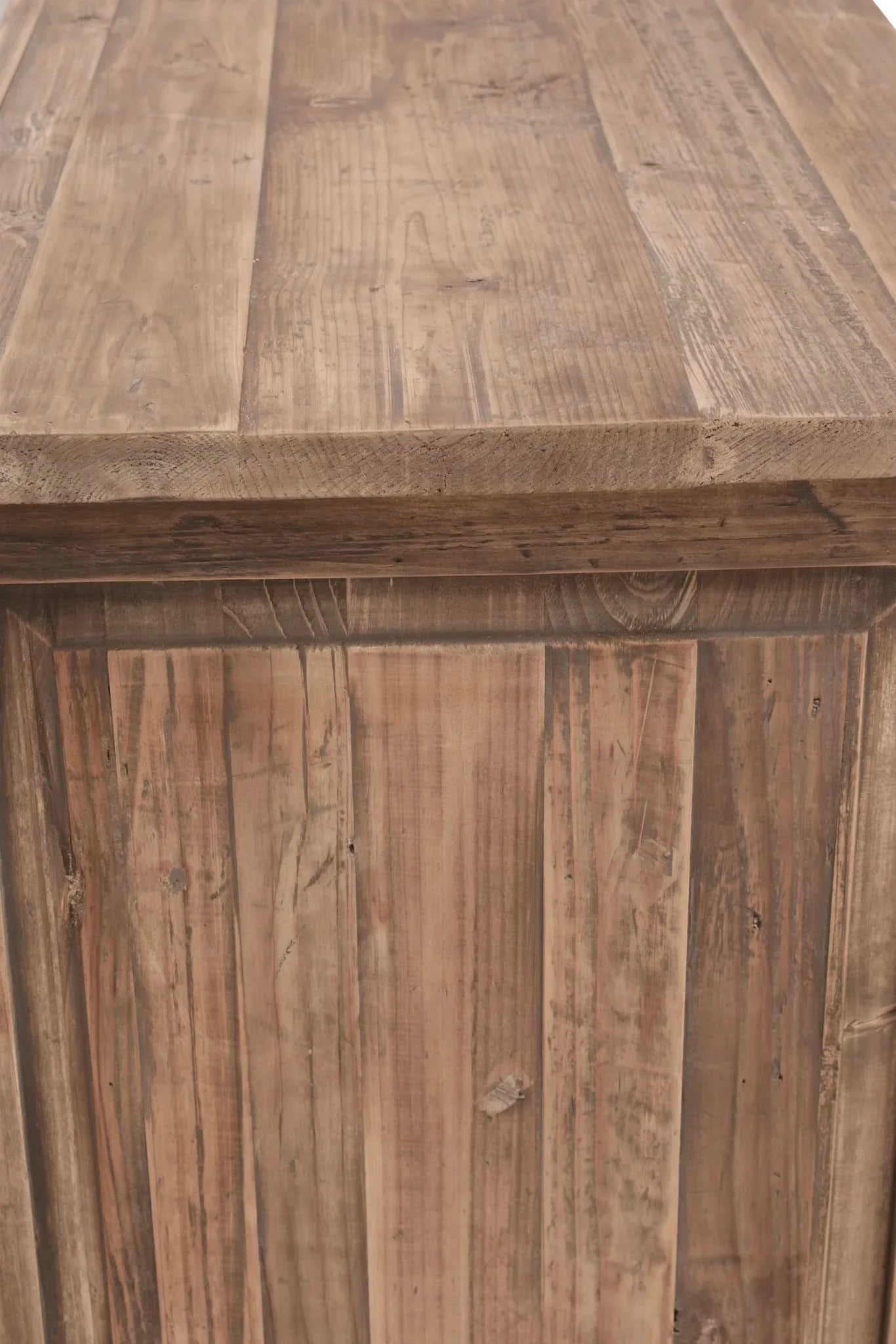 MORIAH SOLID RECLAIMED ELM TRACK SLIDING DOOR BUFFET BLACK & NATURAL - MyChocolateWood