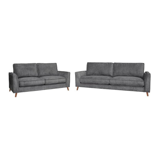 MORNAY FABRIC 2-SEATER & 3-SEATER SOFA SET ANTHRACITE COLOUR - MyChocolateWood