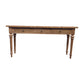 MORO RECYCLED ELM RUSTIC CONSOLE/HALL TABLE 3 DRAWERS PARQUETRY TOP 180CM - MyChocolateWood