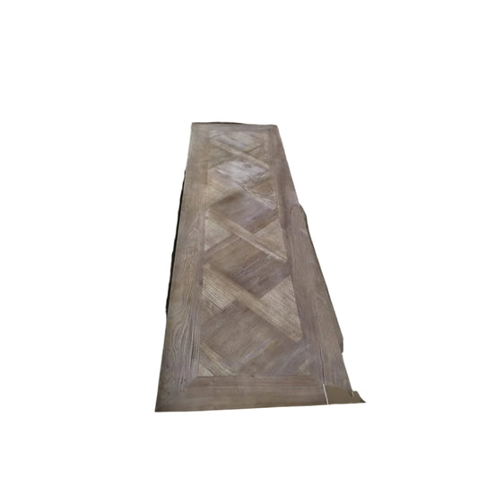 MORO RUSTIC RECYCLED ELM TV UNIT ETU 3 DRAWERS PARQUETRY TOP 180CM - MyChocolateWood